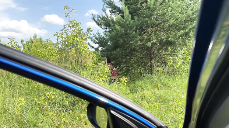 Flexy Lover: Девушка помогла незнакомцу с починкой машины и его синими яйцами за городом