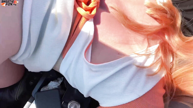 Любительское порно: Прокатил на кабриолете Свити Фокс и трахнул ее