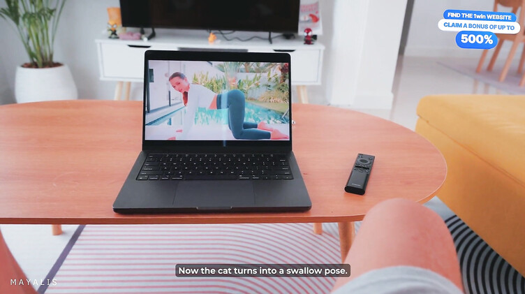 С разговорами: Инструктор по йоге вышла из экрана ноутбука и трахнула русского парня дрочуна