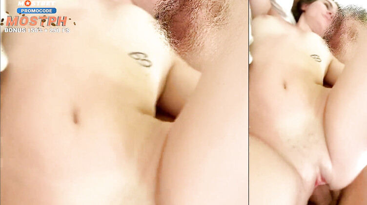 Бритые киски: Русская пара после романтического ужина снимает домашний секс на видео