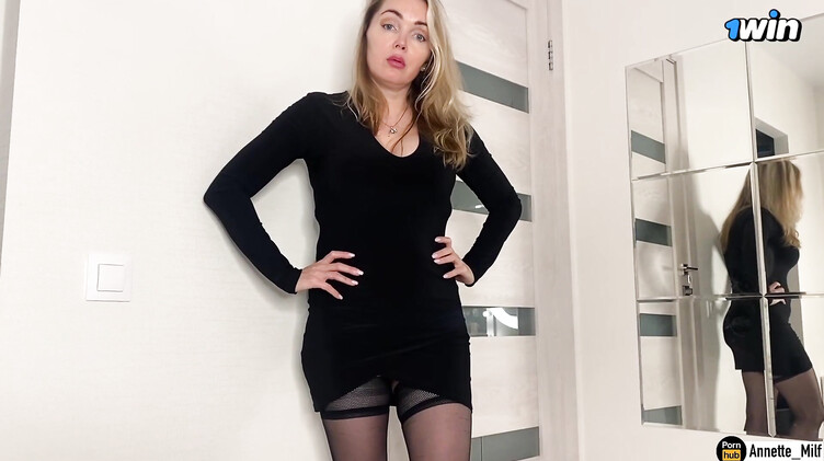 Annette_Milf: Шаловливая русская мачеха с большой жопой отдалась пасынку прогульщику уроков